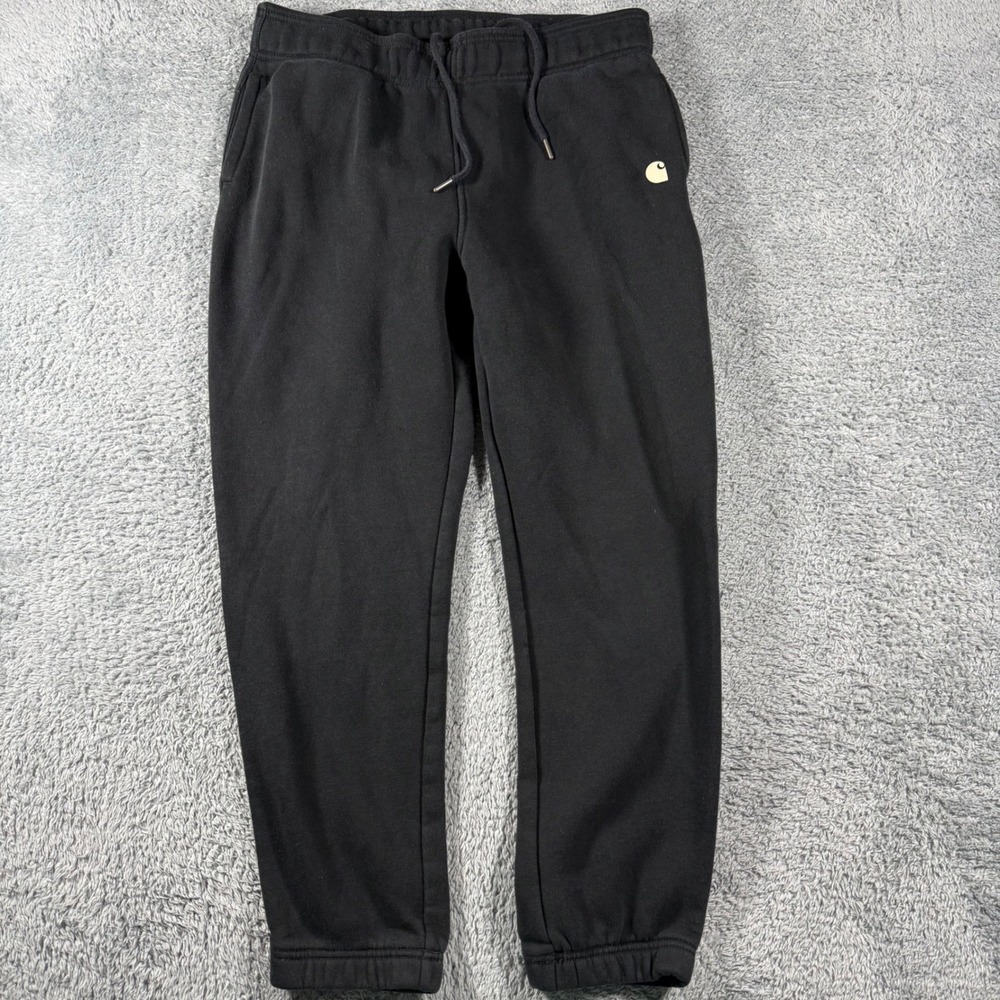 Carhartt Joggers Sweatpants Womens L (12-14) Black Relaxed Fit BN5510-W Drawstri